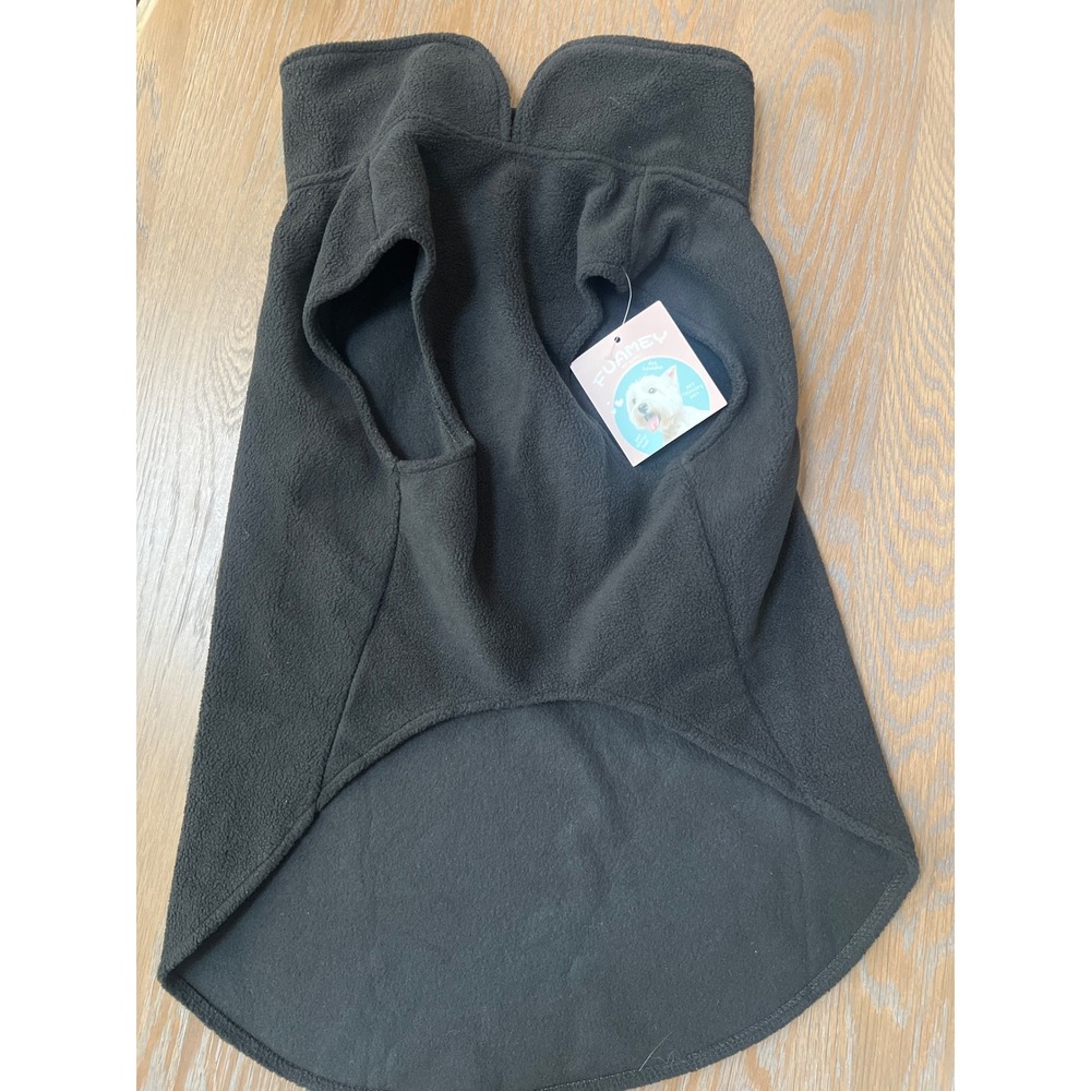 Fuamey Black Fleece Dog Coat 2xl - Picture 2 of 5